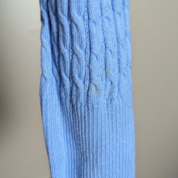 Eddie Bauer light blue scoop neck cable knit sweater - Picture 5 of 6